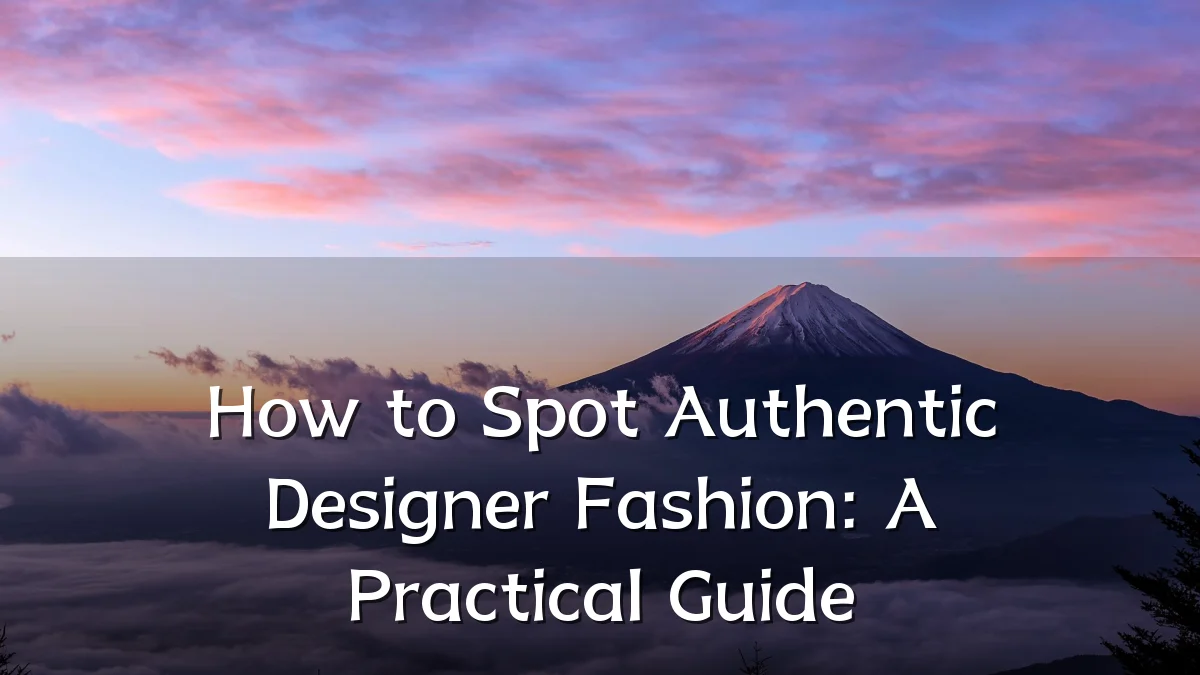 How to Spot Authentic Designer Fashion: A Practical Guide