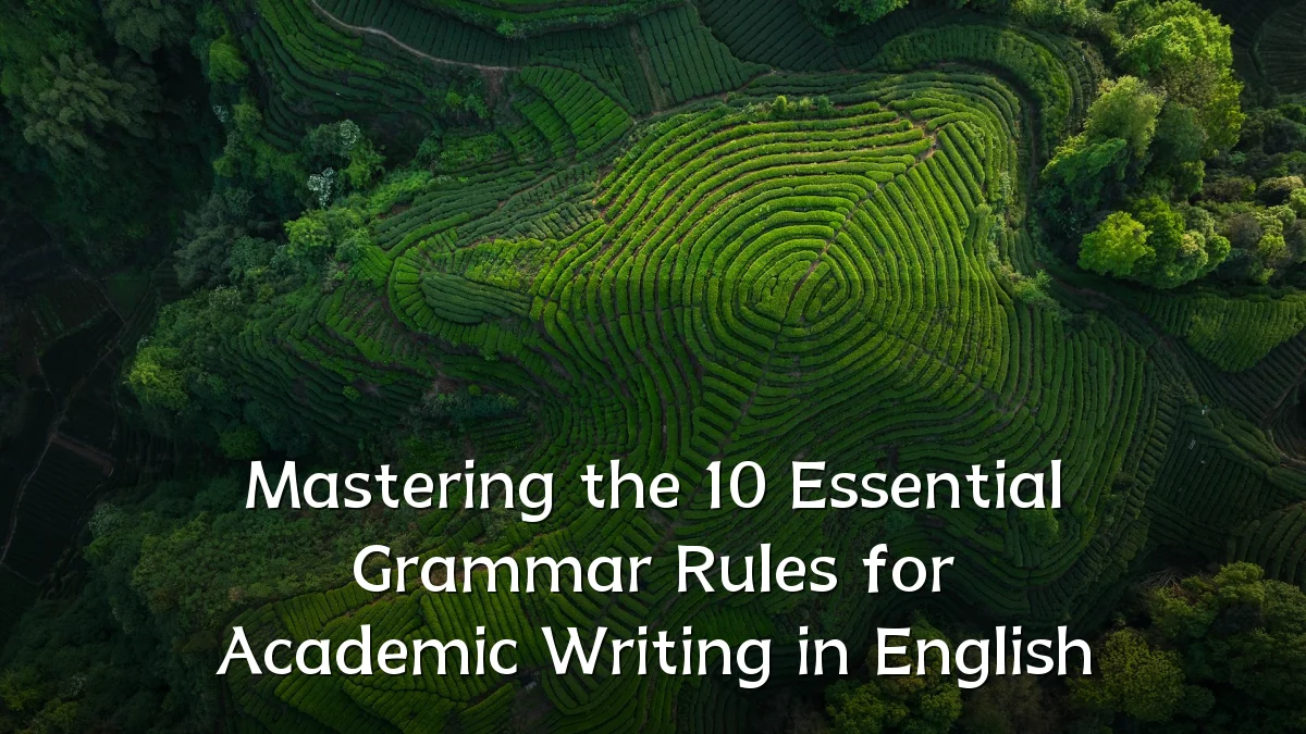 Mastering the 10 Essential Grammar Rules for Academic Writing in English