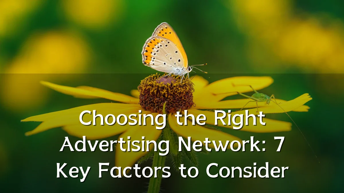 Choosing the Right Advertising Network: 7 Key Factors to Consider