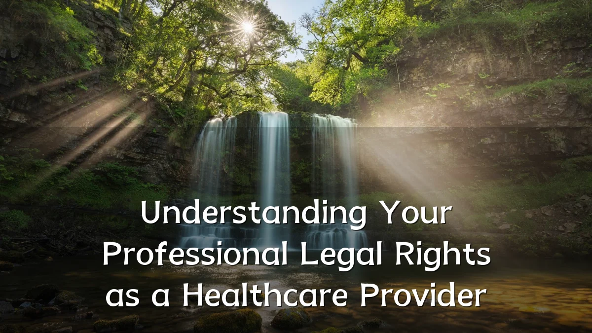Understanding Your Professional Legal Rights as a Healthcare Provider